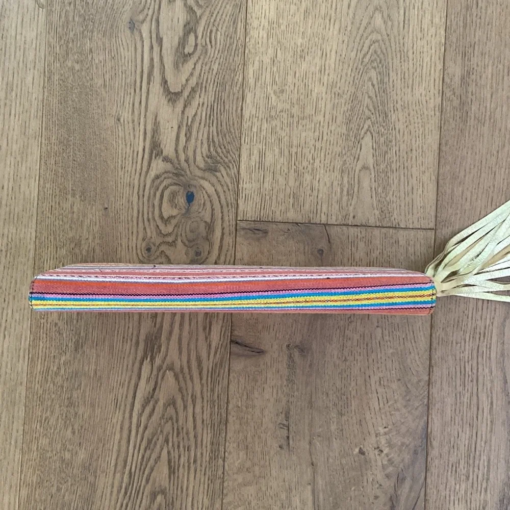 Ronny Kobo Striped Clutch
